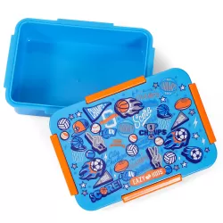 Eazy Kids Lunch Box Set, Soccer - Blue