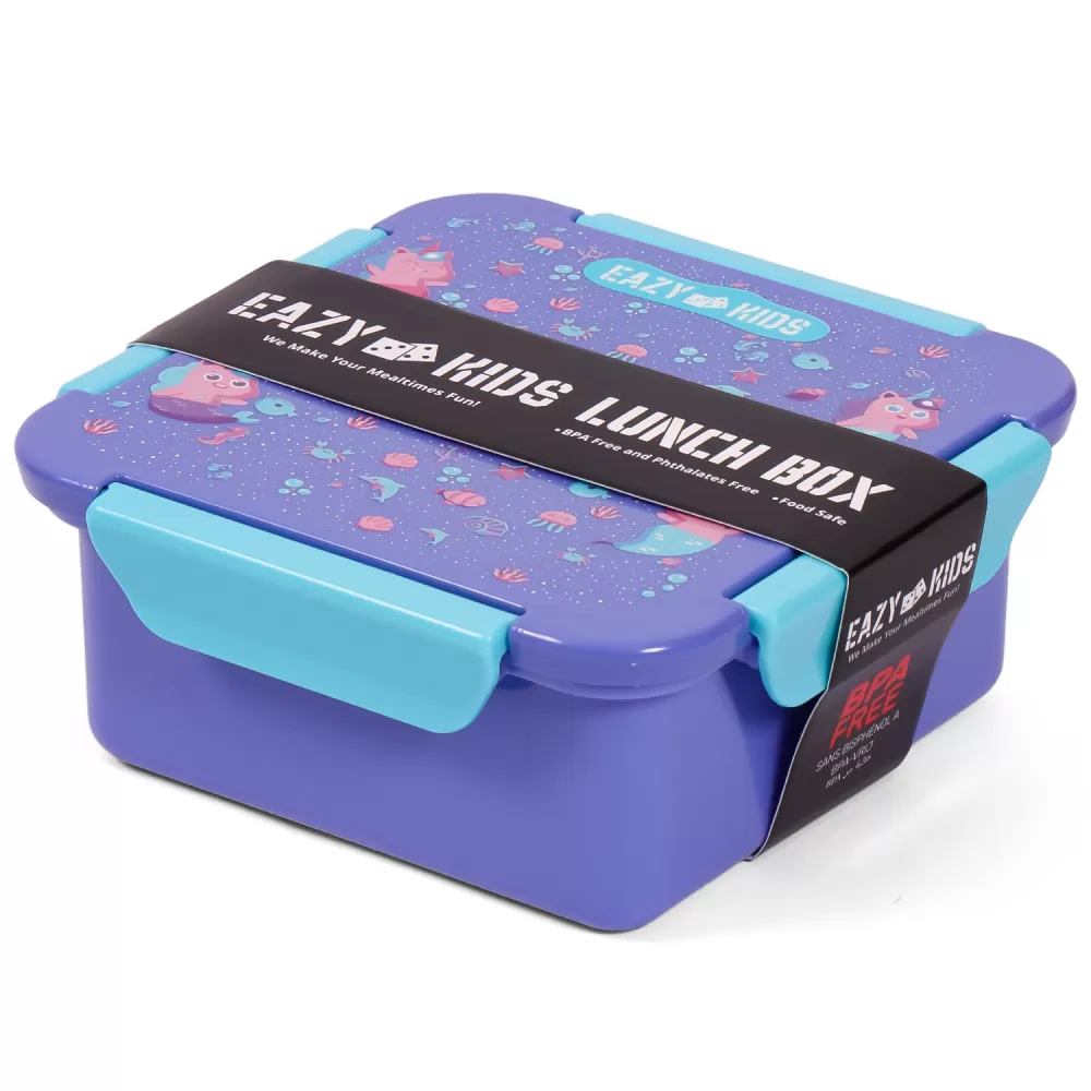 Eazy Kids Lunch Box Set, Mermaid - Purple