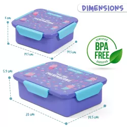 Eazy Kids Lunch Box Set, Mermaid - Purple