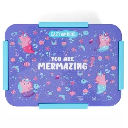 Eazy Kids Lunch Box Set, Mermaid - Purple