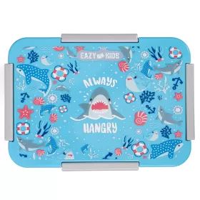 Eazy Kids Lunch Box Set, Shark - Blue