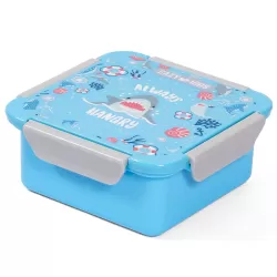 Eazy Kids Lunch Box Set, Shark - Blue