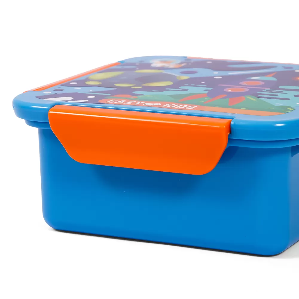 Eazy Kids Lunch Box Set, Space - Blue