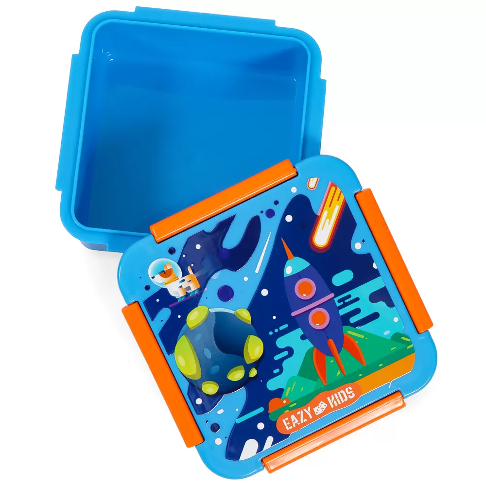 Eazy Kids Lunch Box Set, Space - Blue