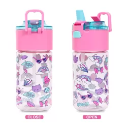 Eazy Kids Lunch Box Set and Tritan Water Bottle w/ Snack Box, Gen Z - Pink, 450ml