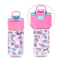 Eazy Kids Lunch Box Set and Tritan Water Bottle w/ Snack Box, Gen Z - Pink, 450ml