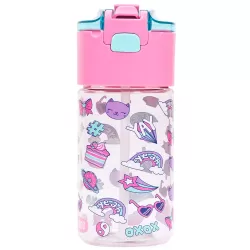 Eazy Kids Lunch Box Set and Tritan Water Bottle w/ Snack Box, Gen Z - Pink, 450ml