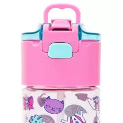 Eazy Kids Lunch Box Set and Tritan Water Bottle w/ Snack Box, Gen Z - Pink, 450ml