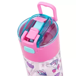 Eazy Kids Lunch Box Set and Tritan Water Bottle w/ Snack Box, Gen Z - Pink, 450ml