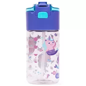 Eazy Kids Lunch Box and Tritan Water Bottle w/ Snack Box, Mermaid - Purple, 450ml