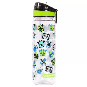 Eazy Kids Lunch Box and Tritan Water Bottle w/ Carry handle, Gen Z - Black, 650ml