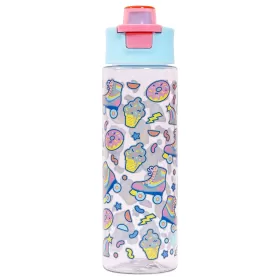 Eazy Kids Lunch Box and Tritan Water Bottle w/ Flip Lid, Gen Z Skater - Blue, 750ml