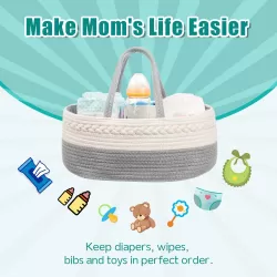 Little Story Diaper Caddy with 100pcs Changing Mats - Grey