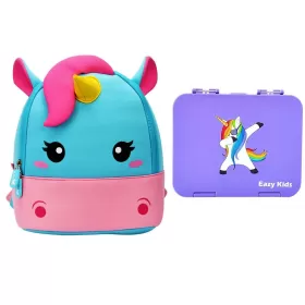 Nohoo Unicorn Bag + Bento Lunch Box-Purple