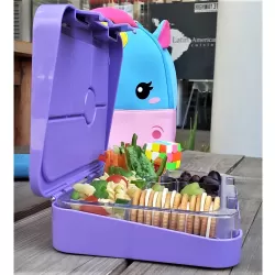 Nohoo Unicorn Bag + Bento Lunch Box-Purple