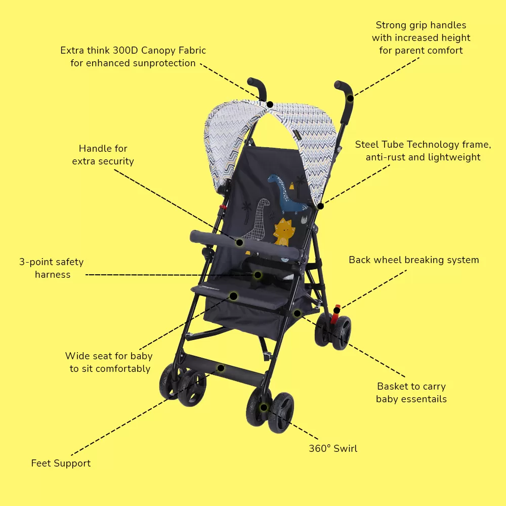 Teknum - Stroller &amp; Diaper Bag - Yellow wave