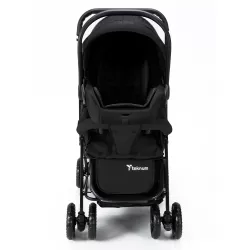 Teknum Reversible Look at Me Stroller with Diaper Bag & Hooks & Changing Pad - Black