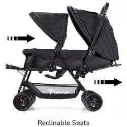 Teknum Double Stroller Combo - Black