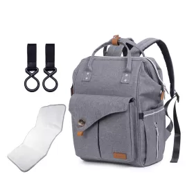 Teknum Double Stroller + Elite Diaper Bag Combo - Dark Grey