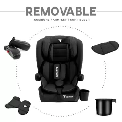 Teknum Pack and Go Foldable Car Seat w/ Ace Diaper Bag - Grey