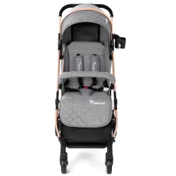 Teknum Explorer Travel Stroller with Diaper Bag & Stroller Hooks - Grey