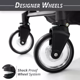 Teknum Explorer Travel Stroller with Diaper Bag & Stroller Hooks - Grey