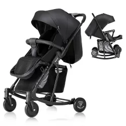 Teknum Stroller With Rocker with Pink Fashion Diaper tote Bag- Black