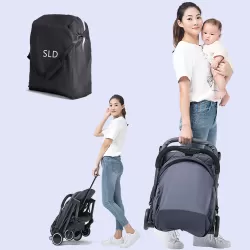 Travel Lite Stroller - SLD by Teknum with Sunveno Styler Fashion diaper Bag - Dark Grey