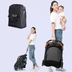 Teknum Travel Lite Stroller + Sunveno USB Diaper Bag and Stroller Hooks - Black