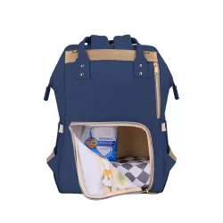 Teknum Travel Lite Stroller - Navy Blue with Sunveno Diaper bag and hooks