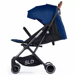 Teknum Travel Lite Stroller - Navy Blue with Sunveno Diaper bag and hooks