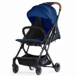 Teknum Travel Lite Stroller - Navy Blue with Sunveno Diaper bag and hooks