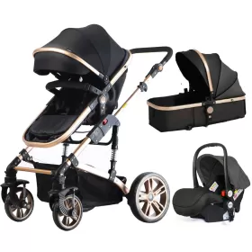 Teknum 4 in 1 Travel System with Car Seat - Black