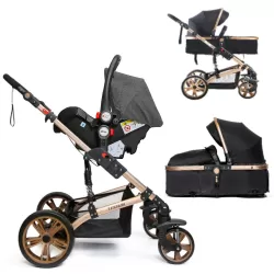 Teknum 4 in 1 Travel System with Car Seat - Black