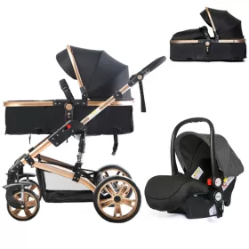 Teknum 4 in 1 Travel System with Car Seat - Black