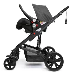 Teknum 4 in 1 Travel System with Car Seat - Black