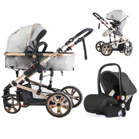 Teknum 4 in 1 Travel System with Car Seat - Grey