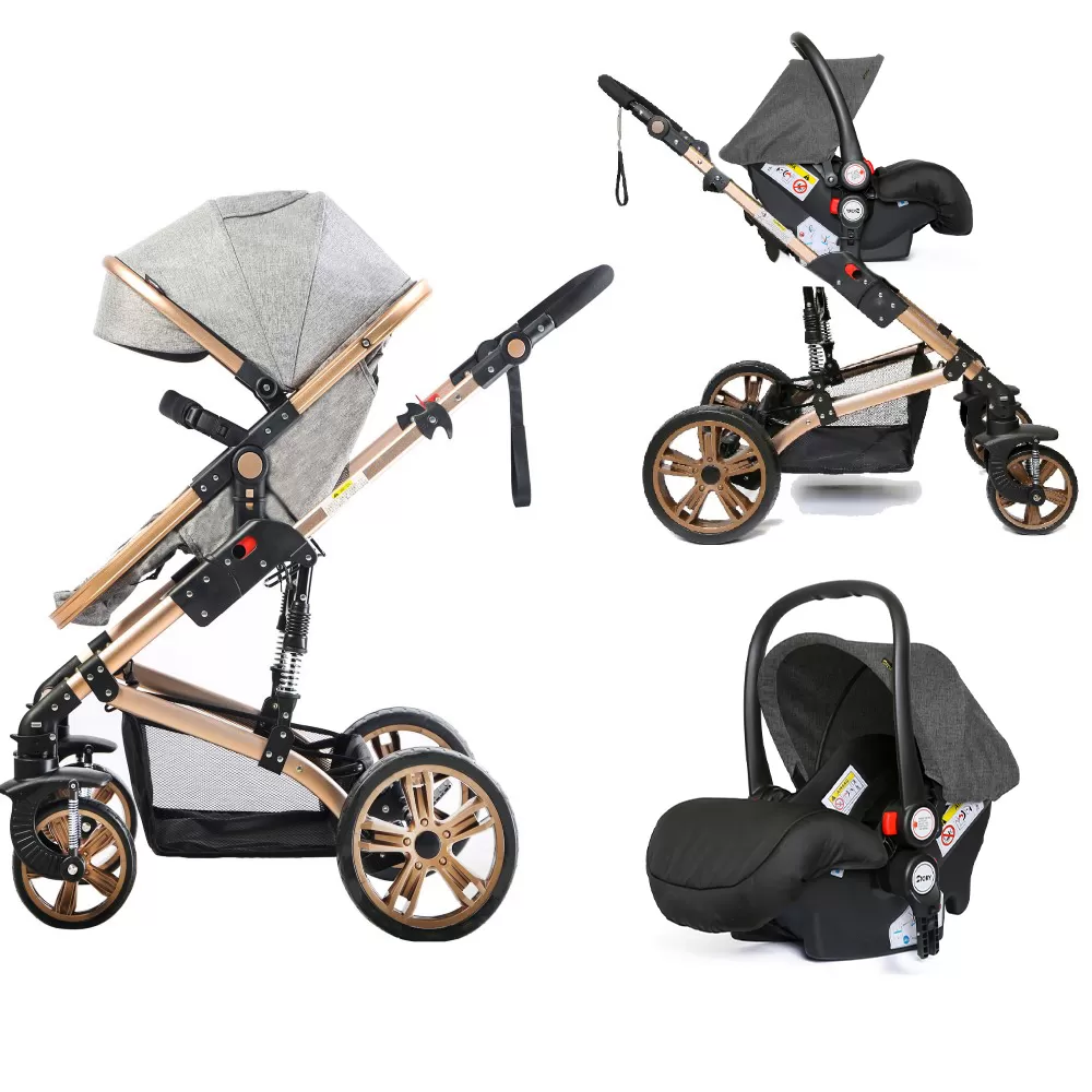 Teknum 4 in 1 Travel System with Car Seat - Grey