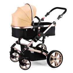 Teknum 3 in 1 Pram stroller - Khaki + Infant Car Seat