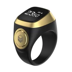 iQIBLA - Smart Tasbih Zikr1 Lite Ring - Black - 18mm