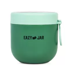 Eazy Kids Steel Lunch Box with Folding Spoon- Green