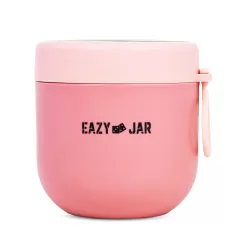 Eazy Kids Steel Lunch Box with Folding Spoon- Pink