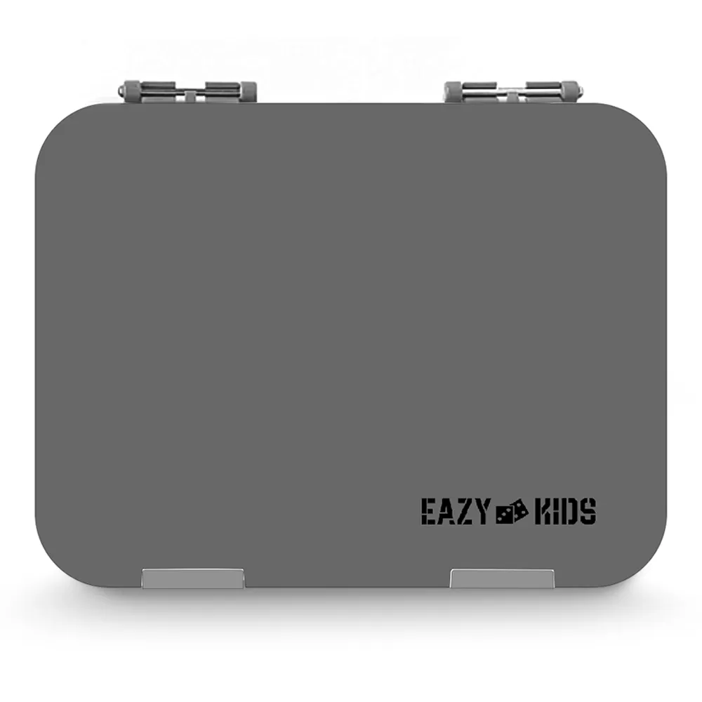 Eazy Kids 6 &amp; 4 Convertible Bento Lunch Box - Sold Grey