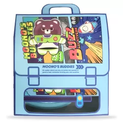 Eazy Kids - Set of 2 - Lunch Box & Water Bottle - Buddies Blue