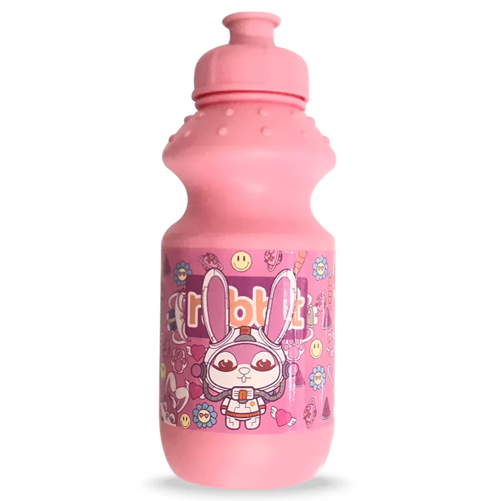 Eazy Kids - Set of 2 - Lunch Box &amp; Water Bottle - Rabbit Pink