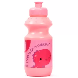 Eazy Kids Lunch Box and Water Bottle With Bag - Dino Pink