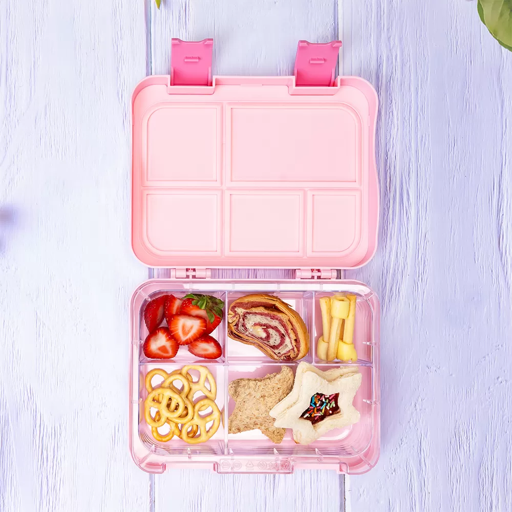 Eazy Kids 5 &amp; 4 Convertible Bento Lunch Box wt Sandwich Cutter Set-Gamer Girl