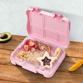 Eazy Kids 5 & 4 Convertible Bento Lunch Box wt Sandwich Cutter Set-Gamer Girl