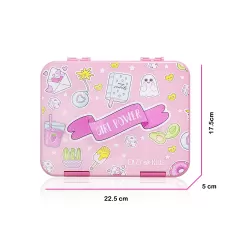 Eazy Kids 5 & 4 Convertible Bento Lunch Box wt Sandwich Cutter Set-Girl Power