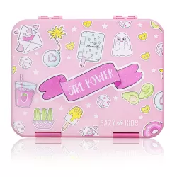 Eazy Kids 5 & 4 Convertible Bento Lunch Box wt Sandwich Cutter Set-Girl Power